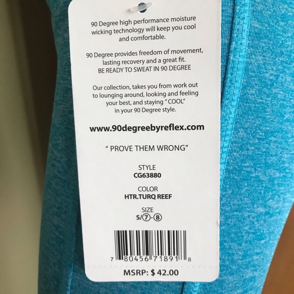 Teal 90 degree Capri pants size Small 7/8 - Picture 5 of 9